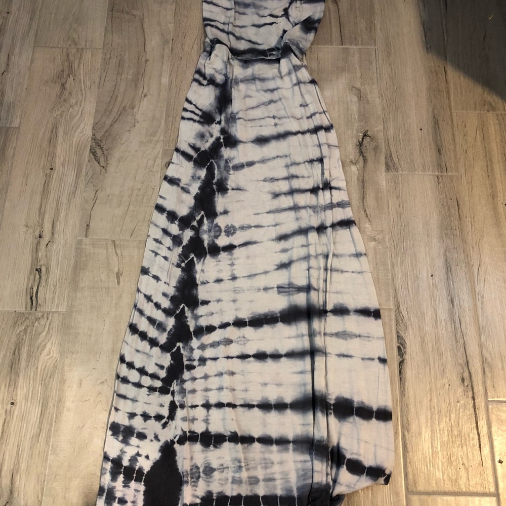 Maxi skirt billabong tie dye light and dark blue